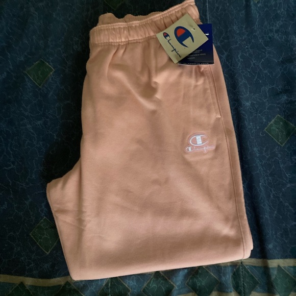 New Mens Champion Classic Fleece Sweatpants size large in Peach Grape - Picture 2 of 13